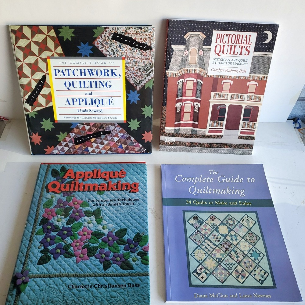 Quilting Applique Craft Books lot of 3 Quiltmaking Patchwork Pictorial VTG NOS